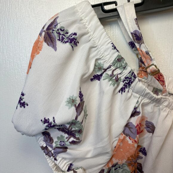 Mileage White floral off the shoulder top - Picture 5 of 9